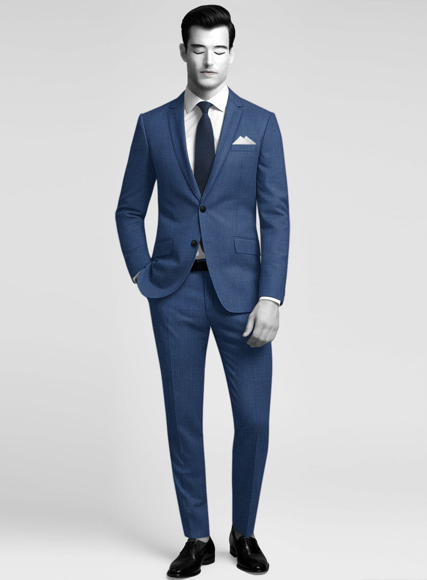 Napolean Ricci Artic Blue Wool Suit - StudioSuits