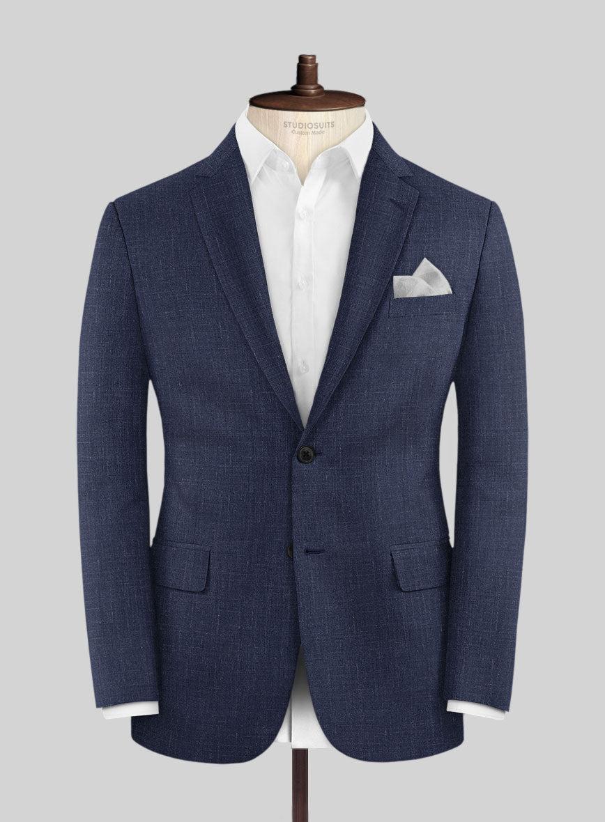 Napolean Ricci Brandy Blue Wool Jacket - StudioSuits