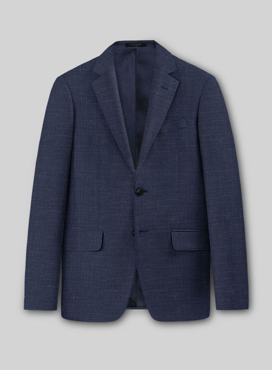 Napolean Ricci Brandy Blue Wool Jacket - StudioSuits