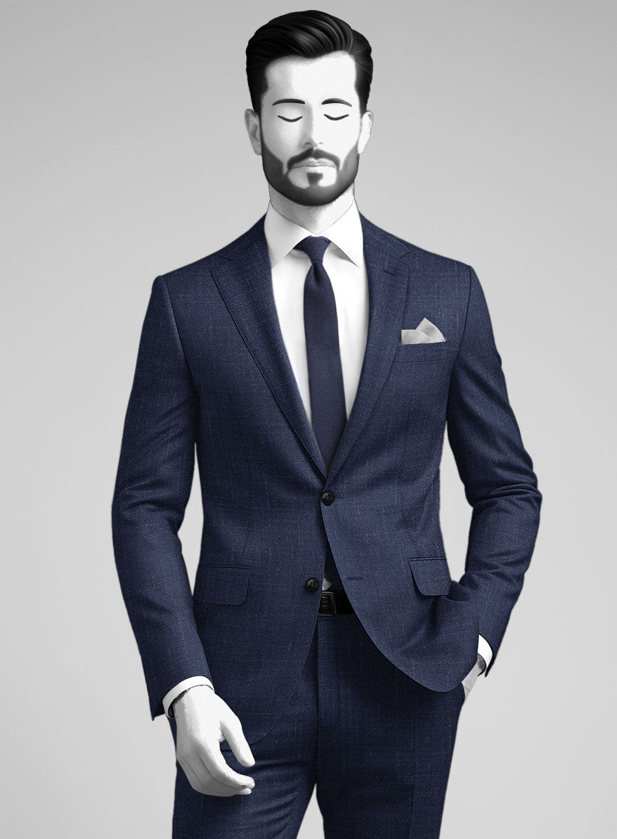 Napolean Ricci Brandy Blue Wool Suit - StudioSuits
