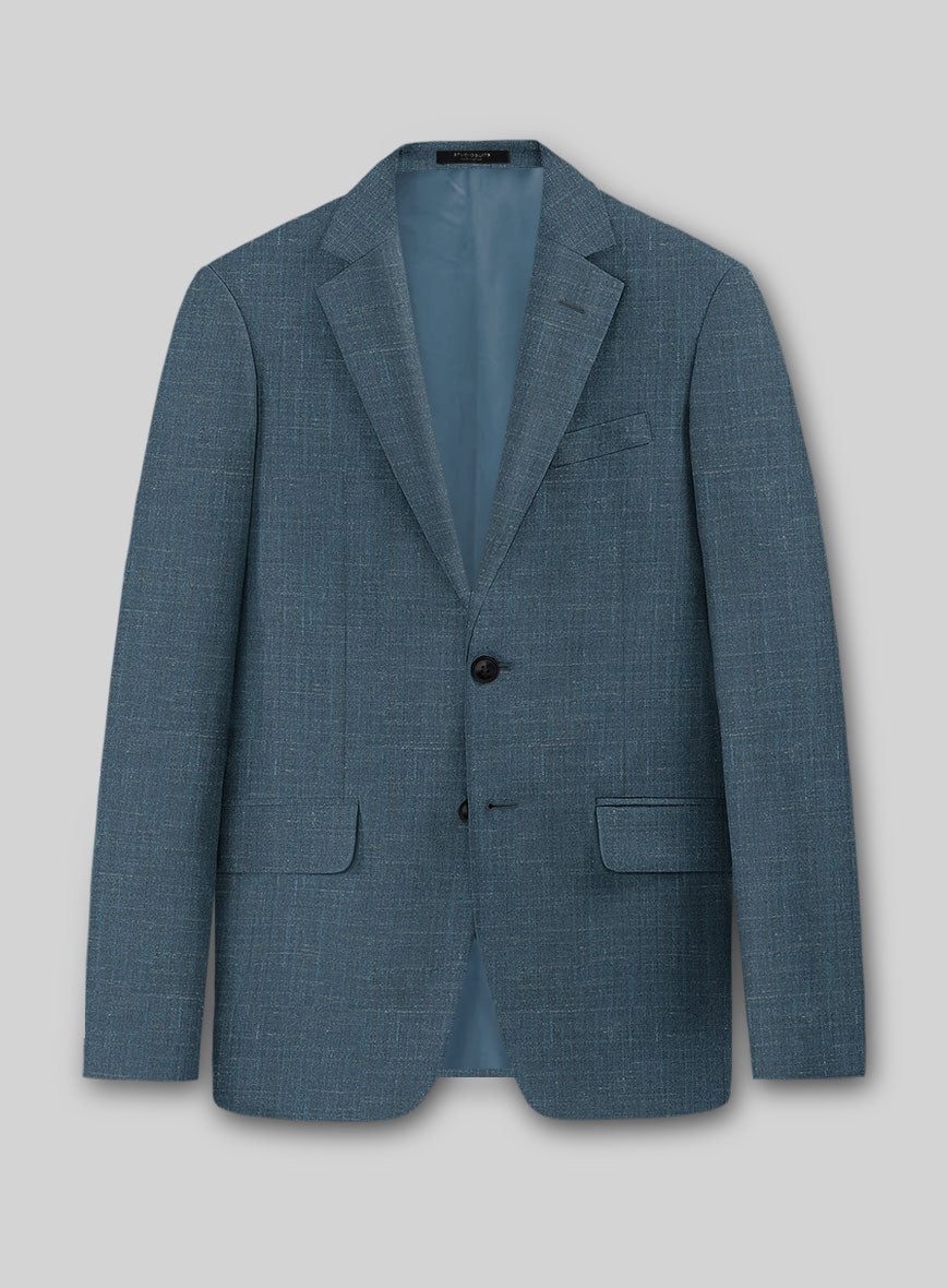Napolean Ricci Rich Blue Wool Jacket - StudioSuits