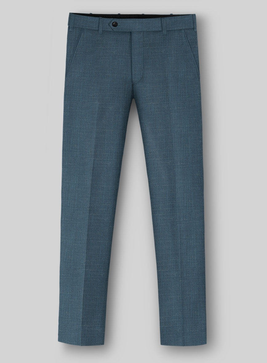 Napolean Ricci Rich Blue Wool Pants - StudioSuits