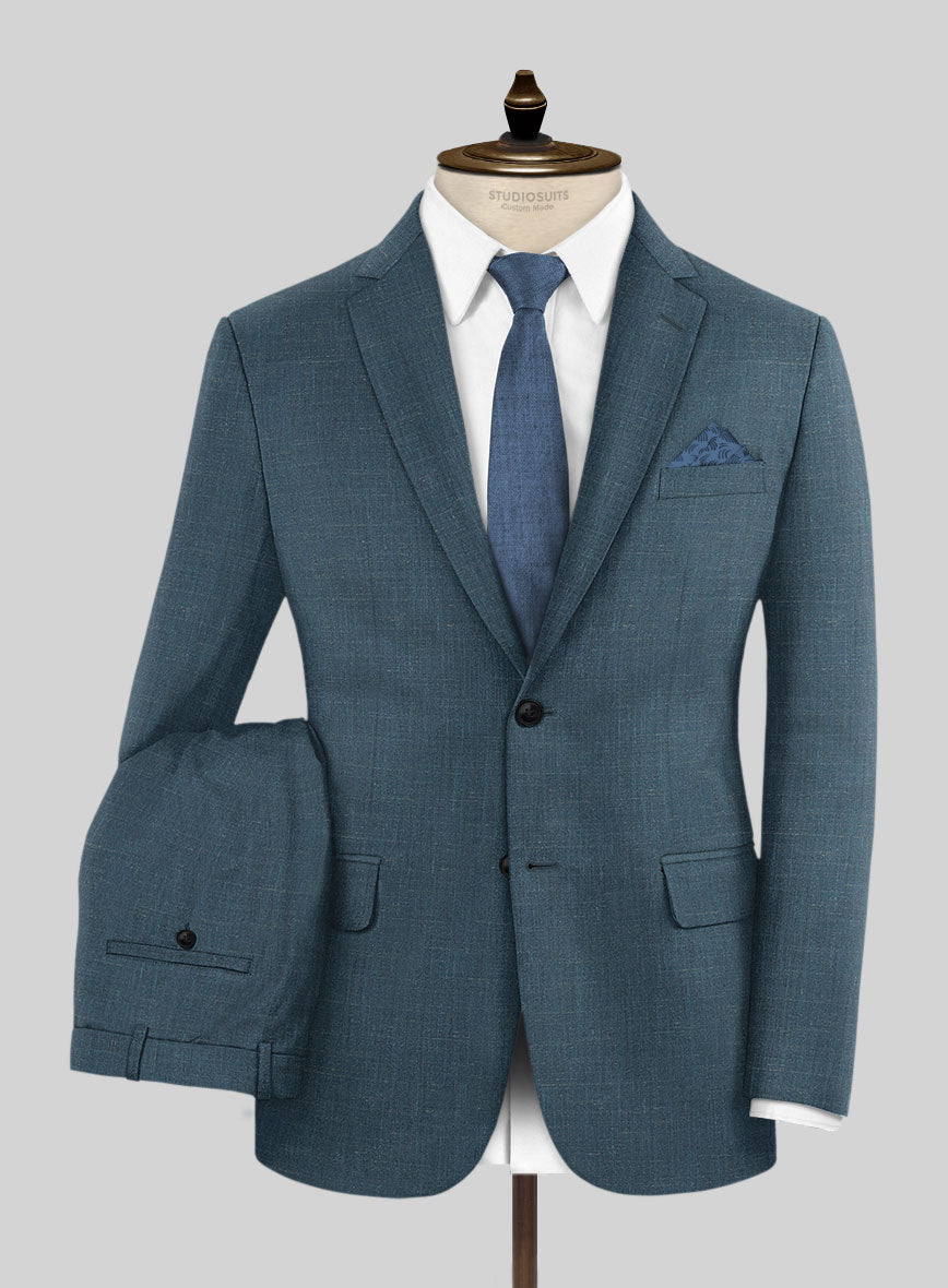 Napolean Ricci Rich Blue Wool Suit - StudioSuits