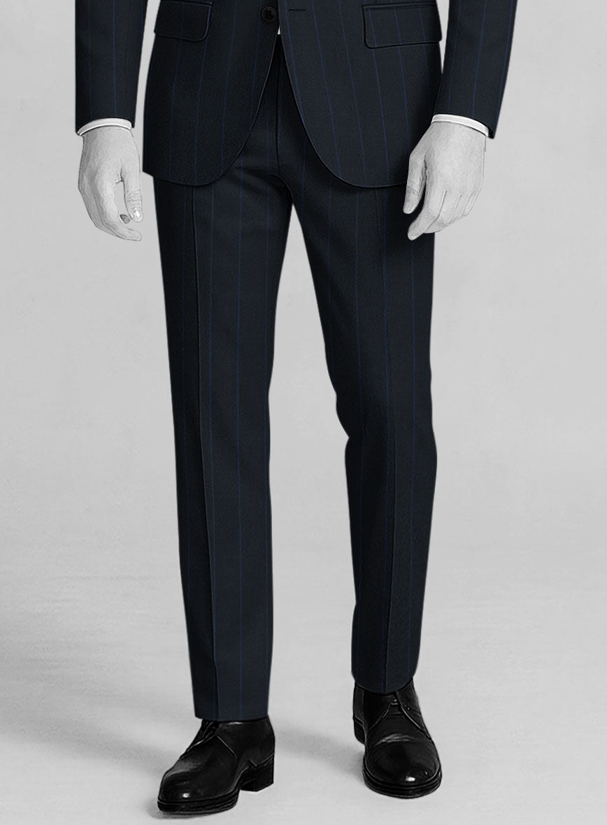 Napolean Rodrio Blue Wool Pants - StudioSuits