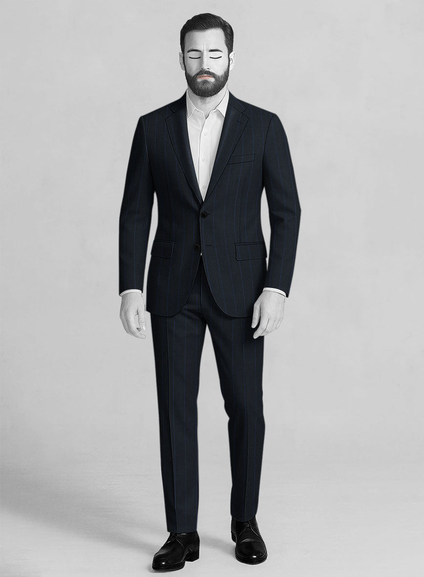 Napolean Rodrio Blue Wool Suit - StudioSuits