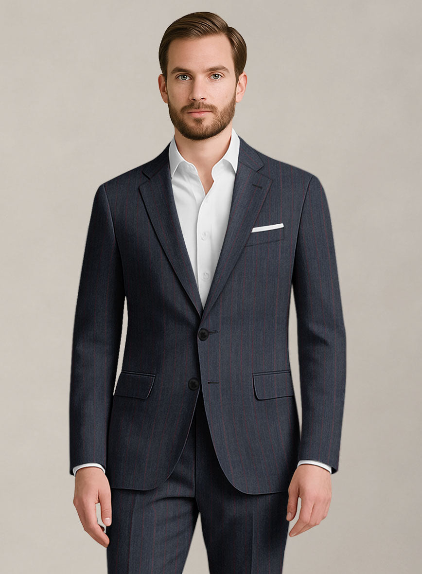 Napolean Rosano Stripe Navy wool Jacket