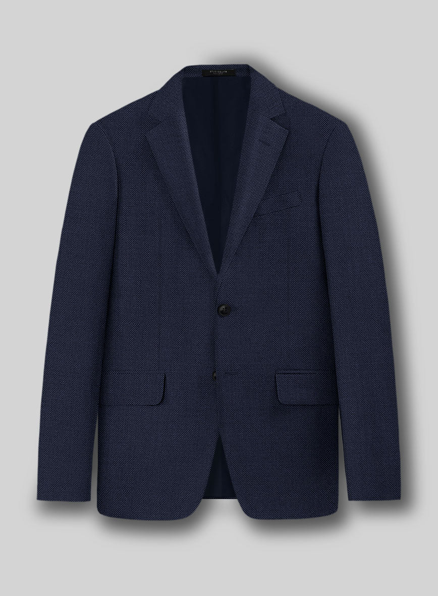 Napolean Royal Blue Birdseye Wool Jacket - StudioSuits