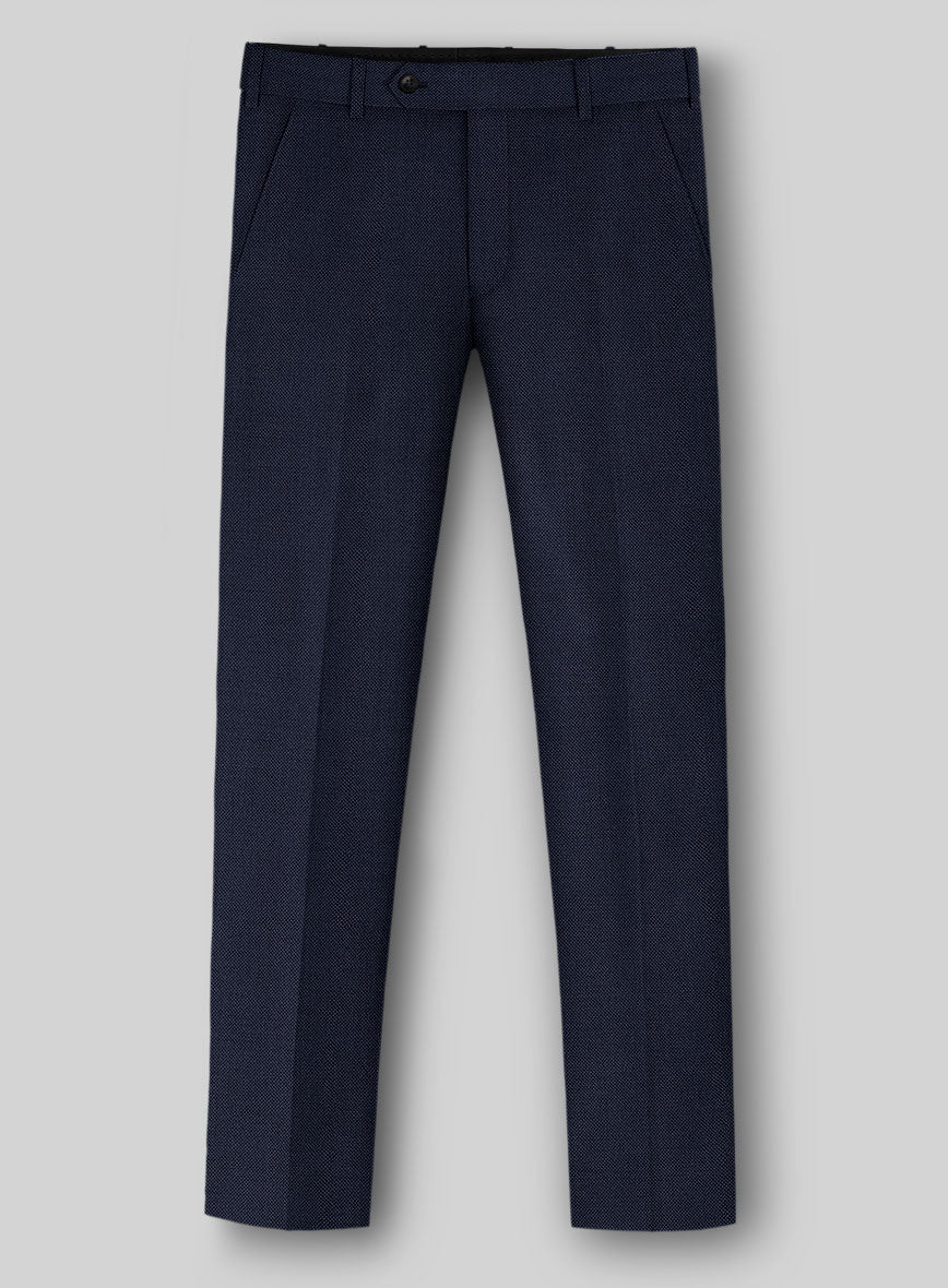 Napolean Royal Blue Birdseye Wool Pants - StudioSuits