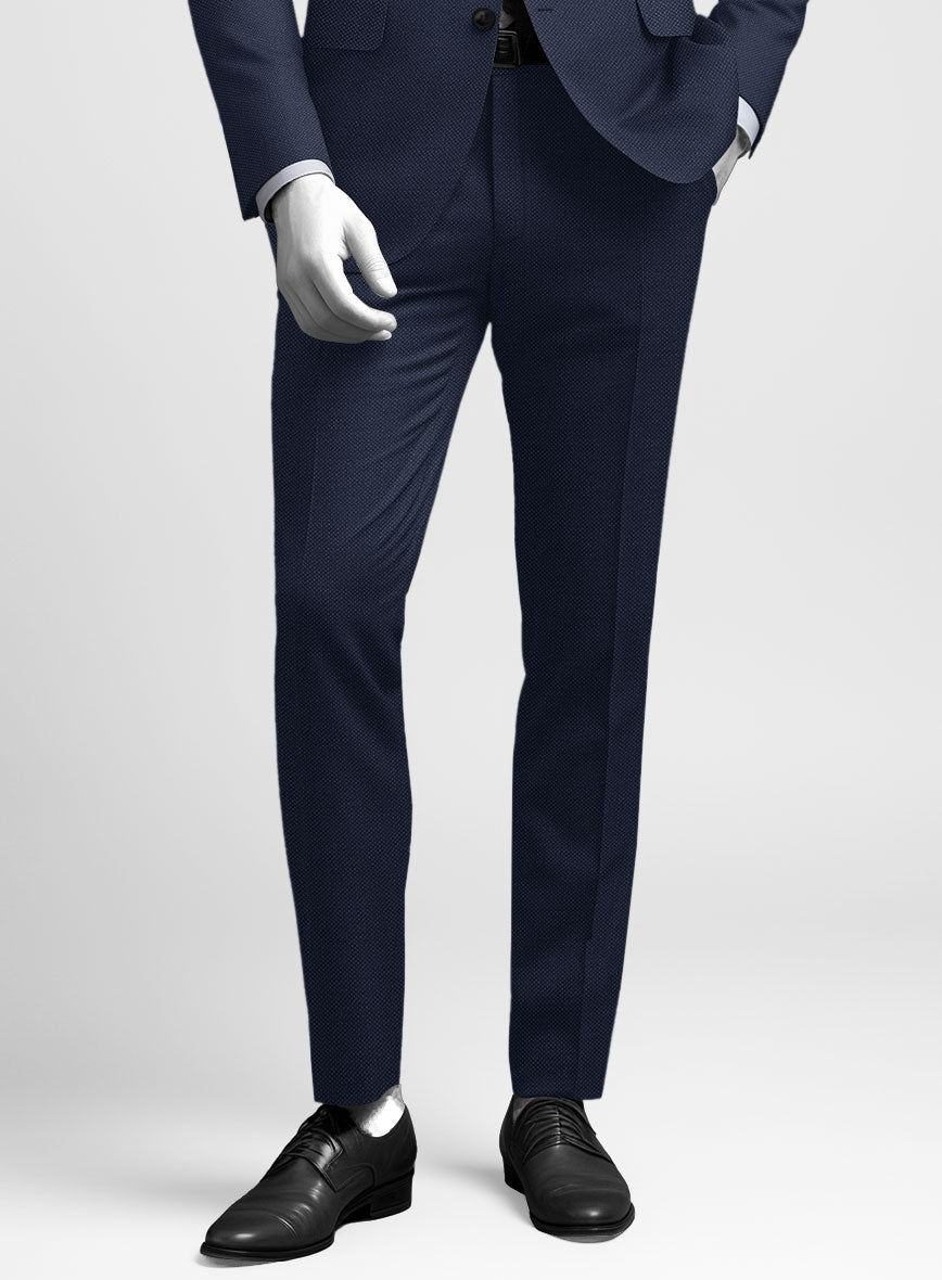 Napolean Royal Blue Birdseye Wool Pants - StudioSuits