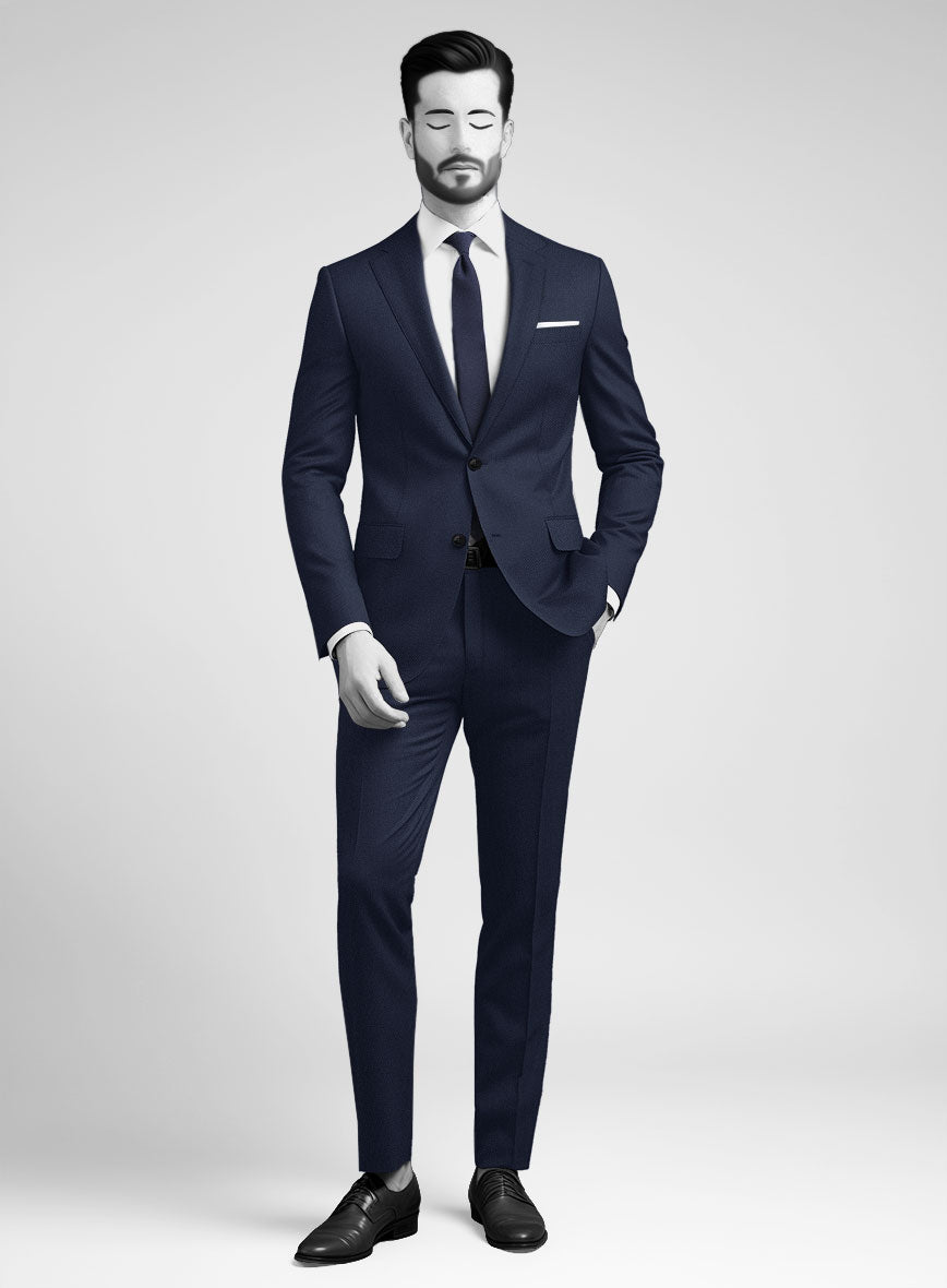 Napolean Royal Blue Birdseye Wool Suit - StudioSuits