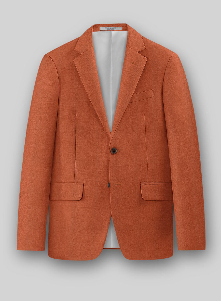 Napolean Runway Orange Wool Suit - StudioSuits