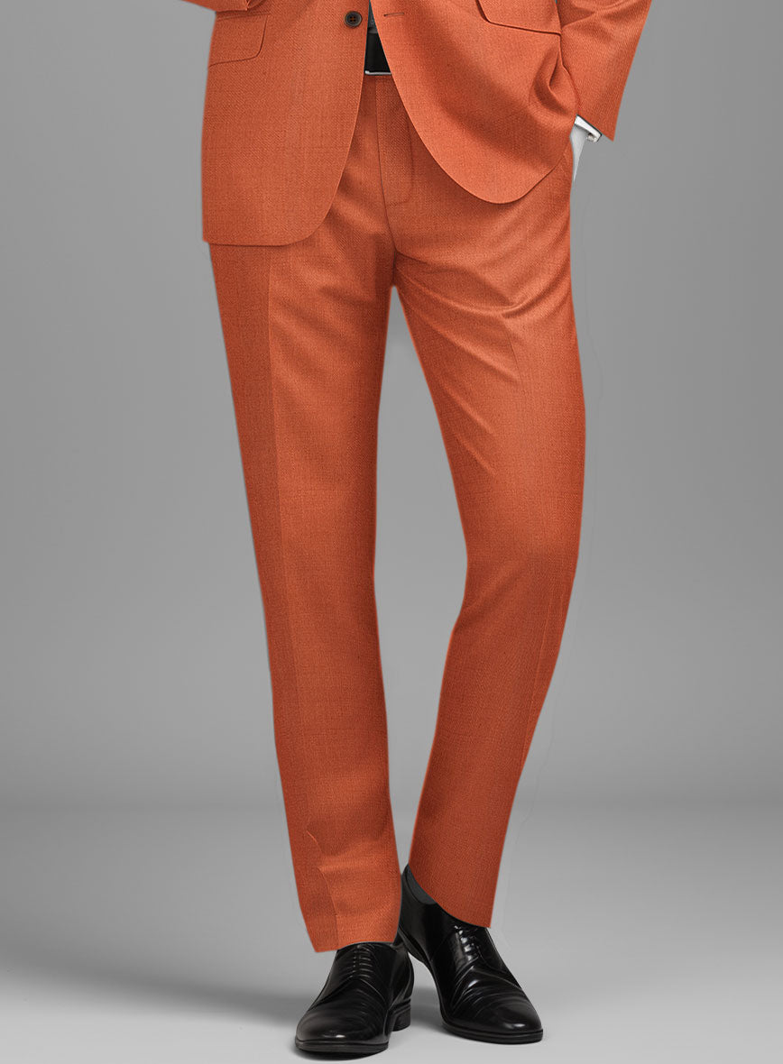 Napolean Runway Orange Wool Suit - StudioSuits