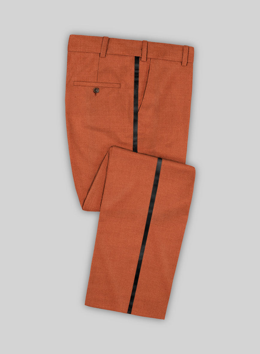 Men's Napolean Runway Orange Wool Tuxedo Suit by StudioSuits