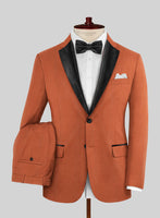 Napolean Runway Orange Wool Tuxedo Suit - StudioSuits