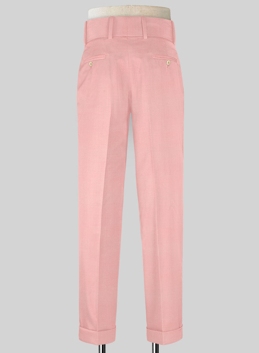Napolean Runway Pink Double Gurkha Wool Trousers - StudioSuits