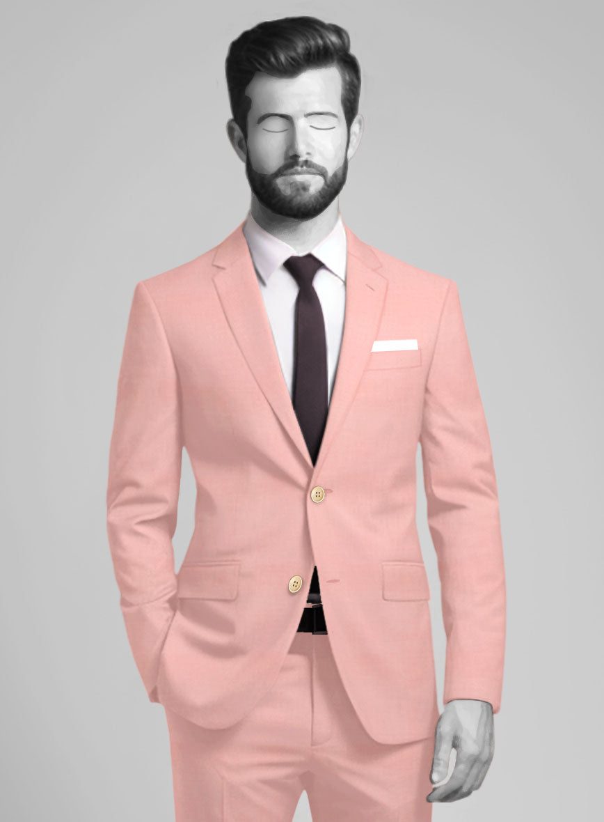 Napolean Runway Pink Wool Suit - StudioSuits