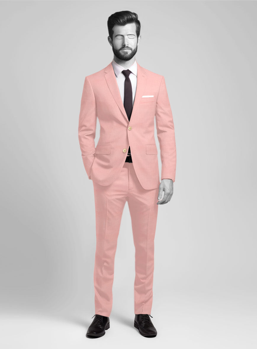 Napolean Runway Pink Wool Suit - StudioSuits