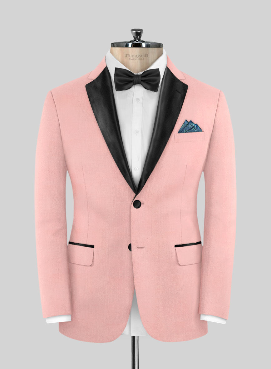 Napolean Runway Pink Wool Tuxedo Jacket - StudioSuits