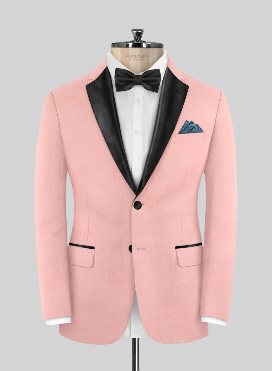 Napolean Runway Pink Wool Tuxedo Suit - StudioSuits