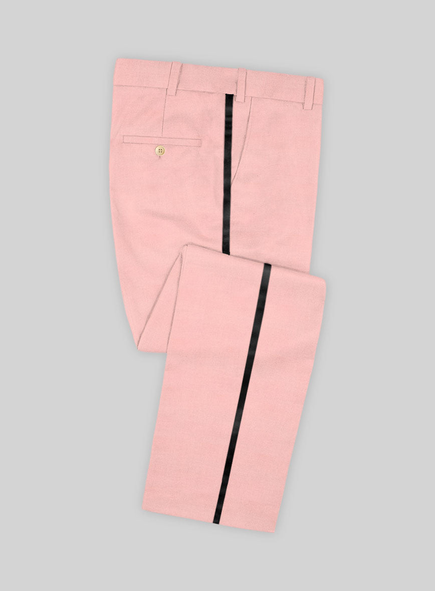 Napolean Runway Pink Wool Tuxedo Suit - StudioSuits