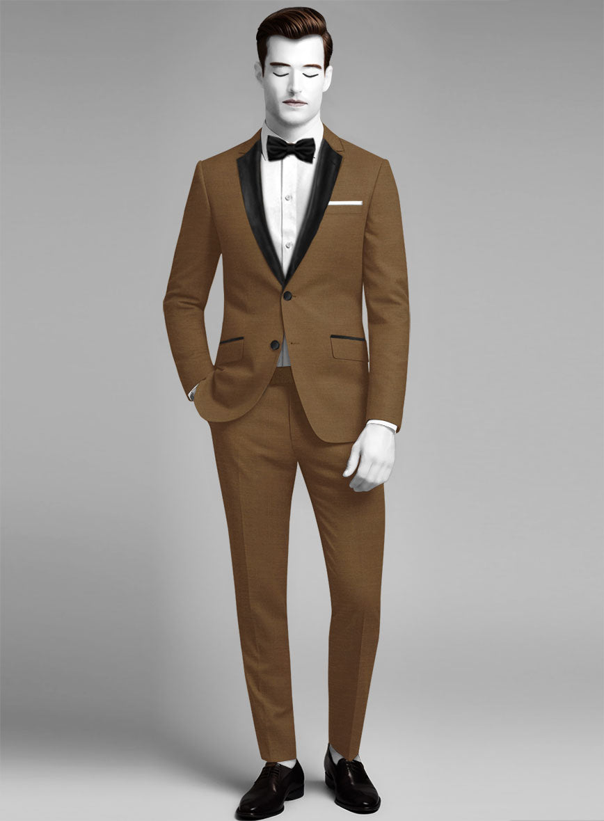 Napolean Rust Wool Tuxedo Suit - StudioSuits