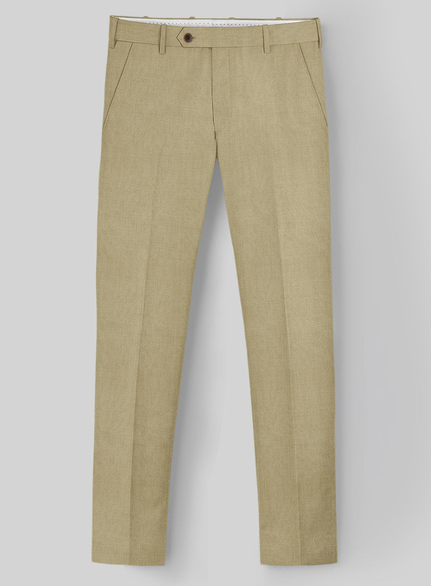 Napolean Sahara Khaki Wool Pants - StudioSuits