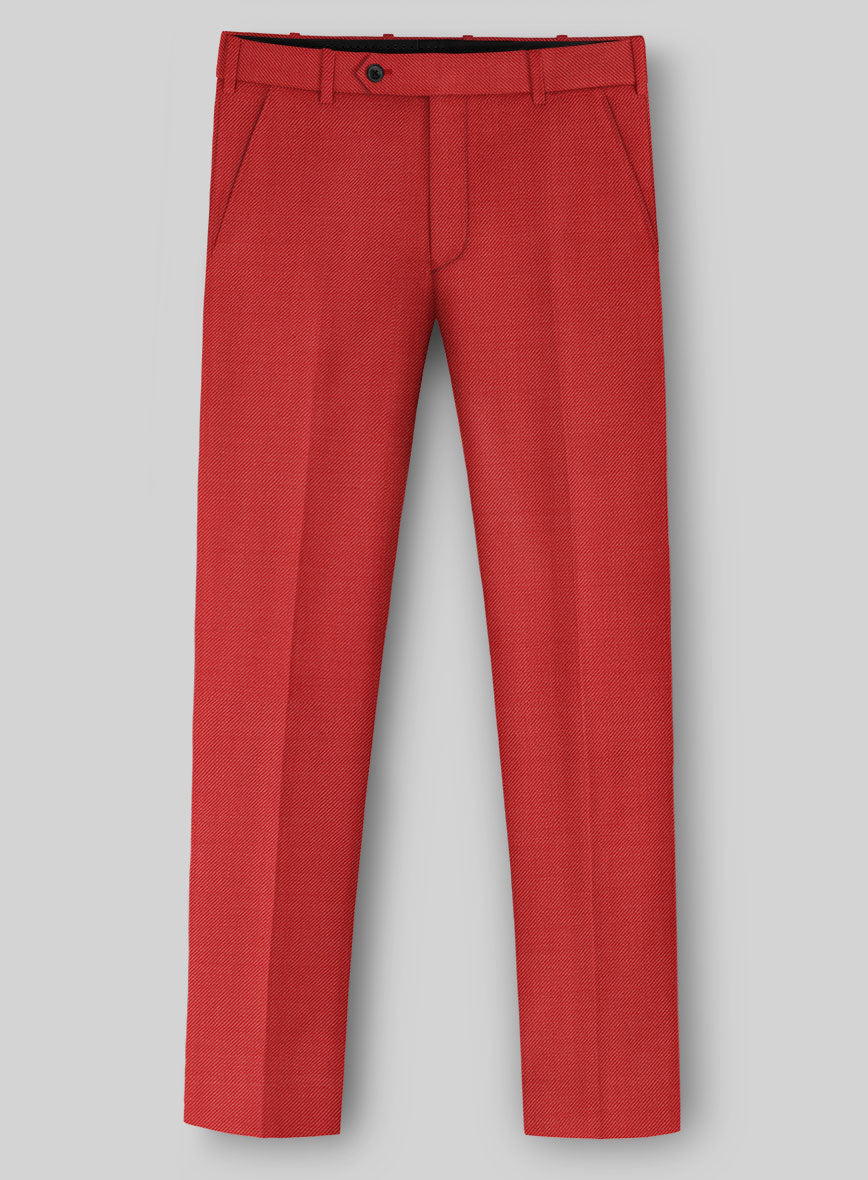 Napolean Sangue Red Wool Pants - StudioSuits