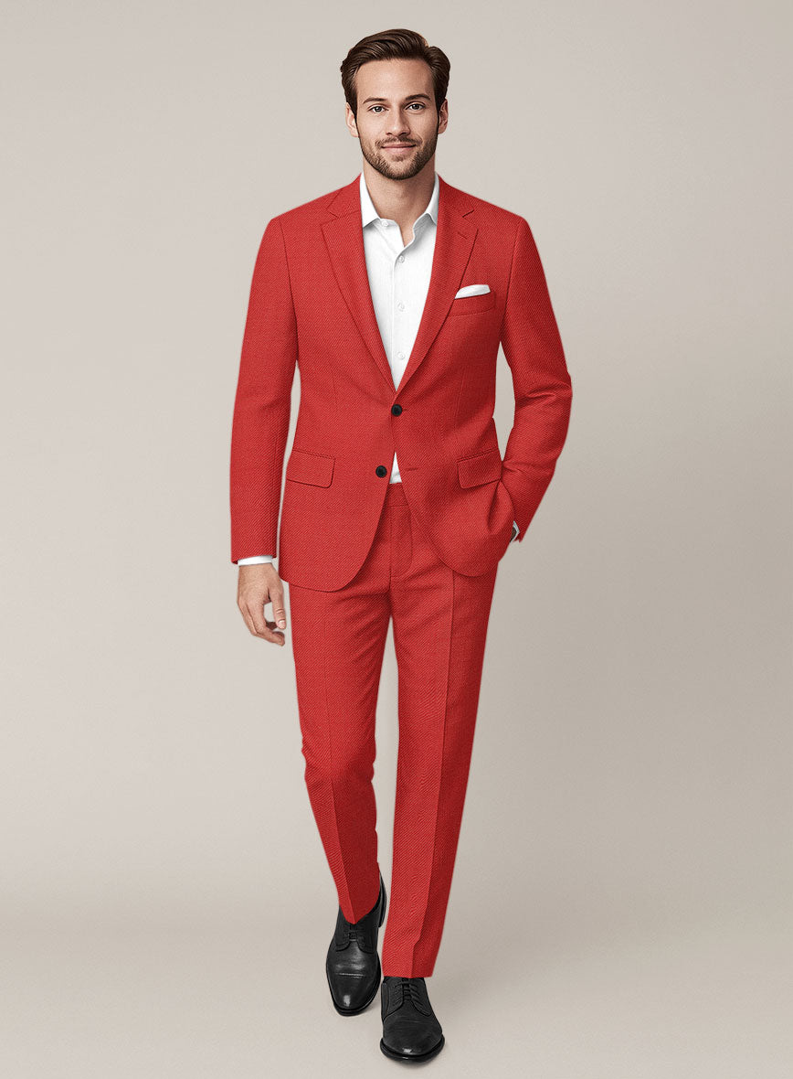 Napolean Sangue Red Wool Suit