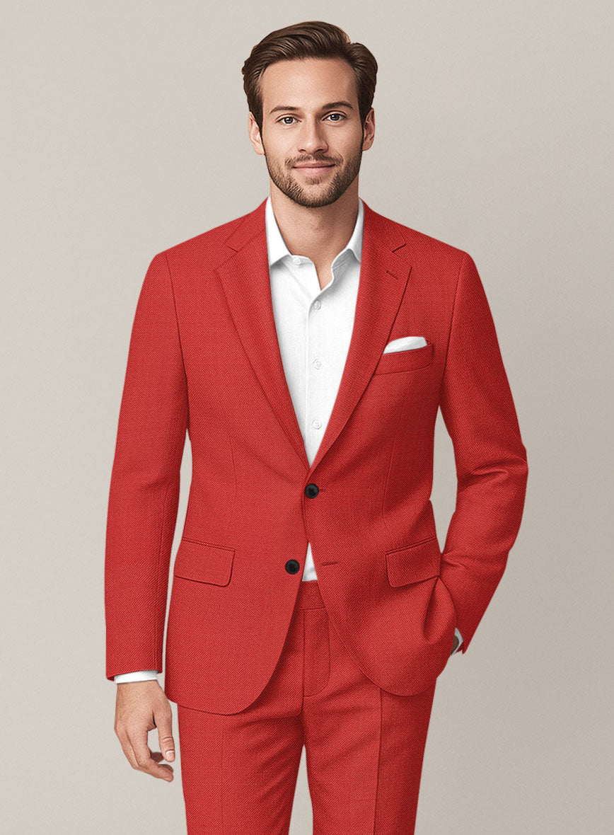 Napolean Sangue Red Wool Suit