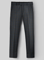 Napolean Sarcho Gray Blue Wool Pants - StudioSuits