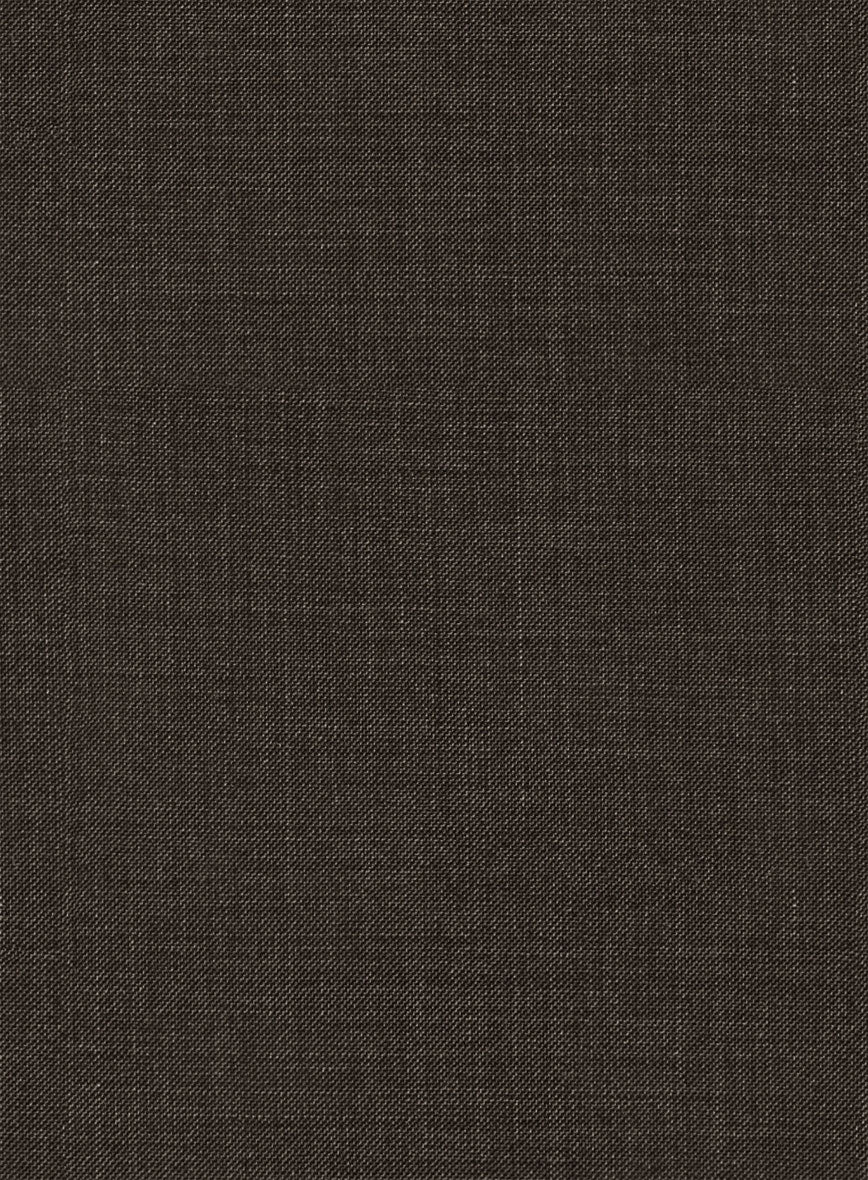 Napolean Sharkskin Brown Wool Pants - StudioSuits