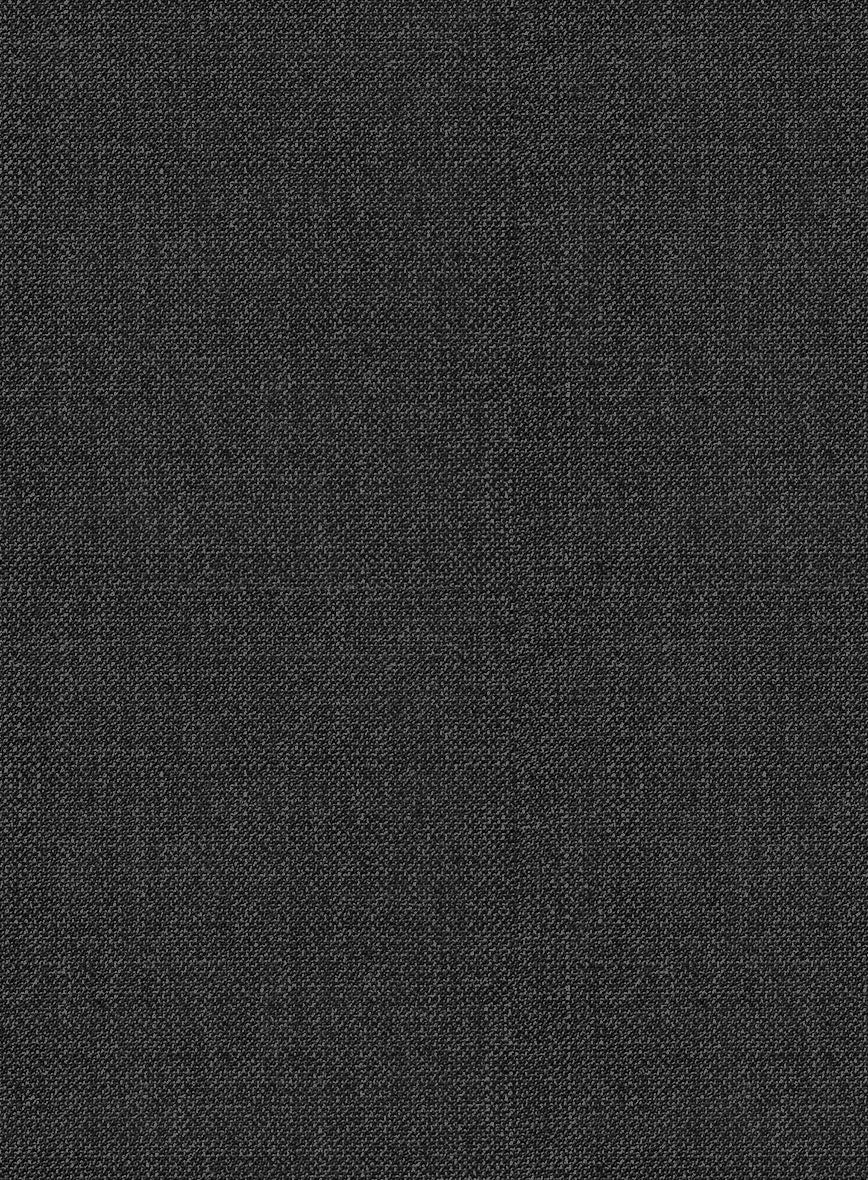 Napolean Sharkskin Charcoal Wool Tuxedo Jacket - StudioSuits