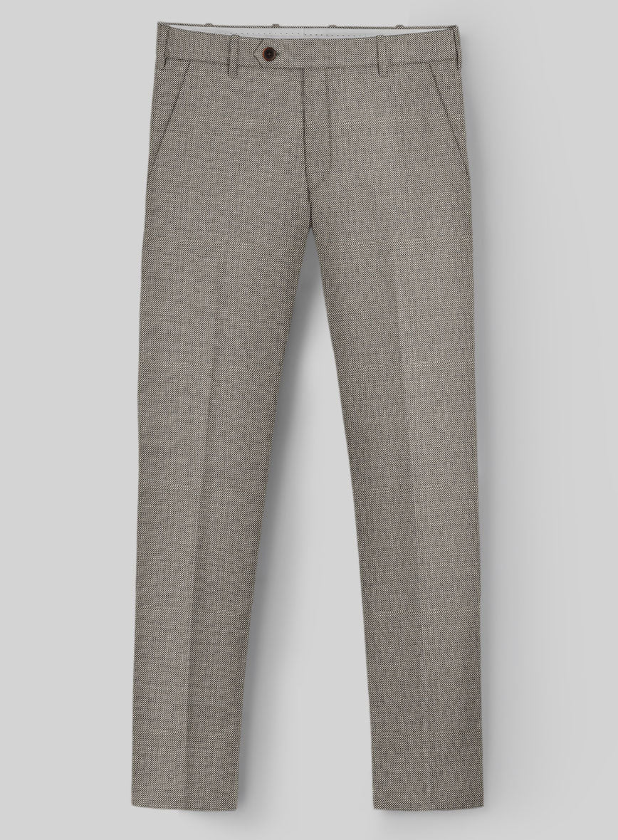 Napolean Sharkskin Light Brown Wool Suit - StudioSuits