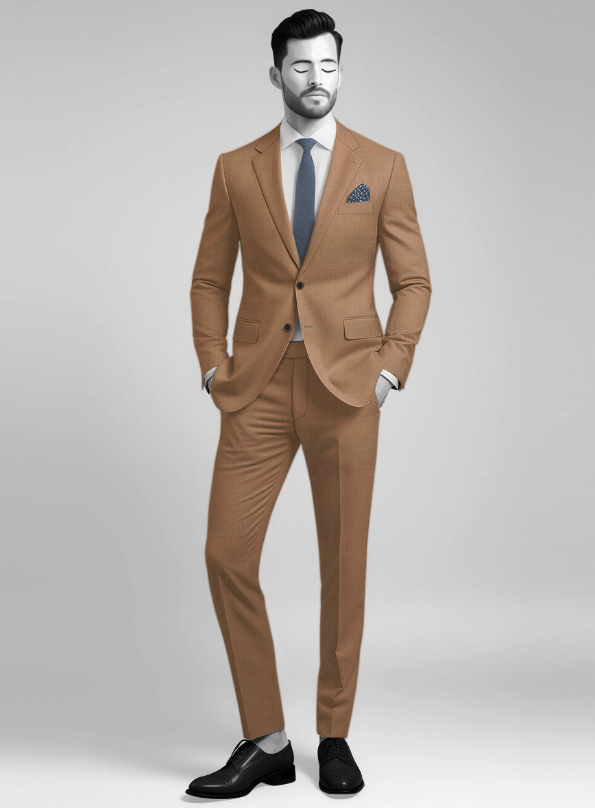 Napolean Caramel Brown Wool Suit - StudioSuits