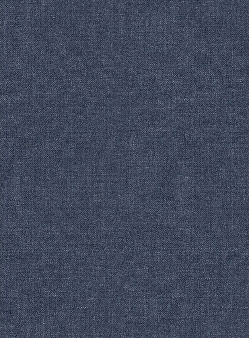 Napolean Slate Blue Wool Black Bar Jacket - StudioSuits