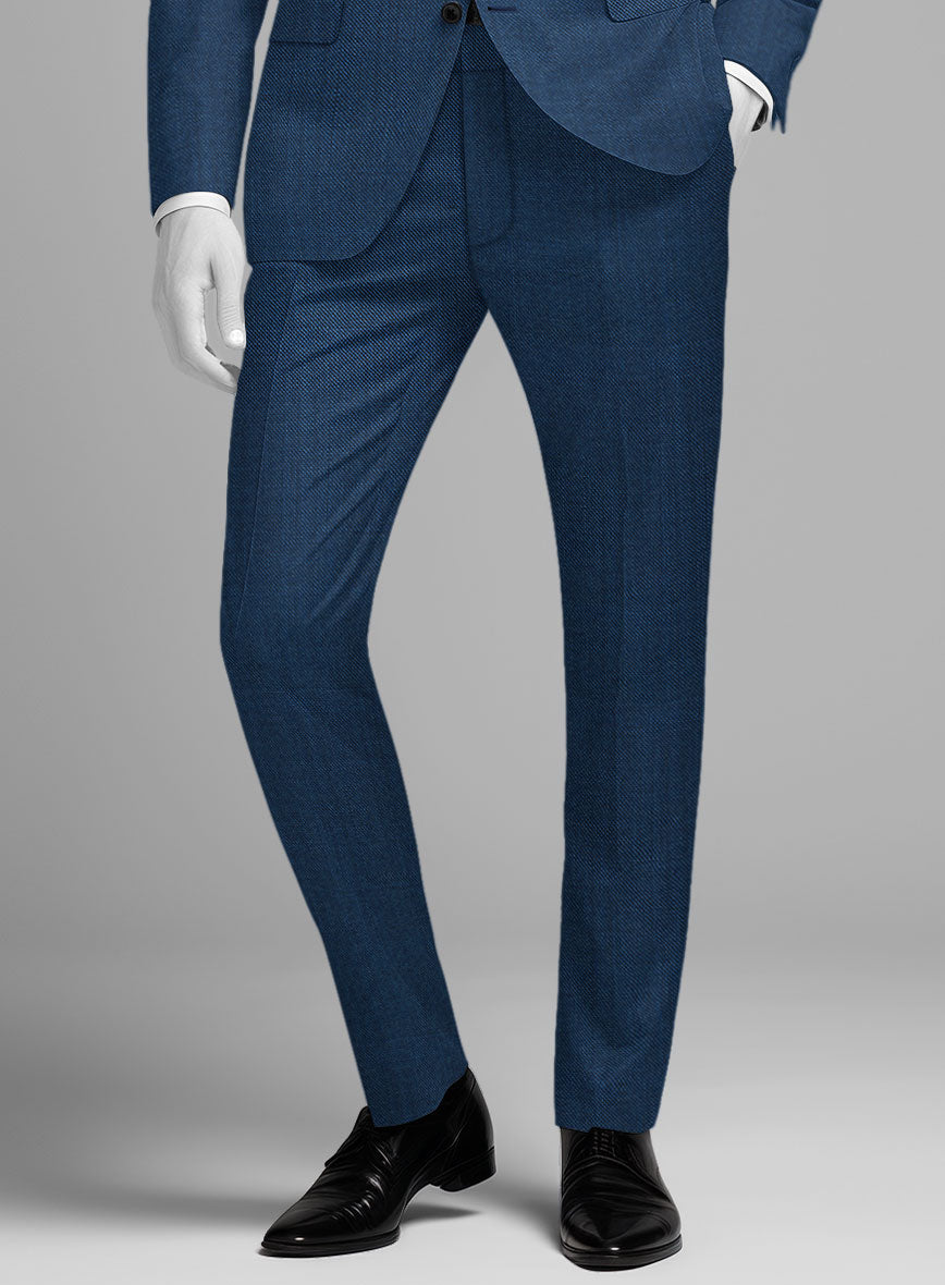 Napolean Spring Royal Blue Wool Pants - StudioSuits