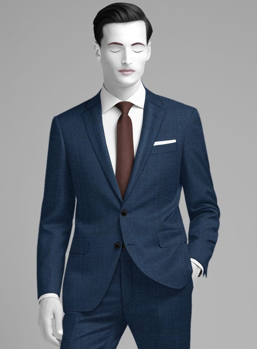 Napolean Spring Royal Blue Wool Suit - StudioSuits