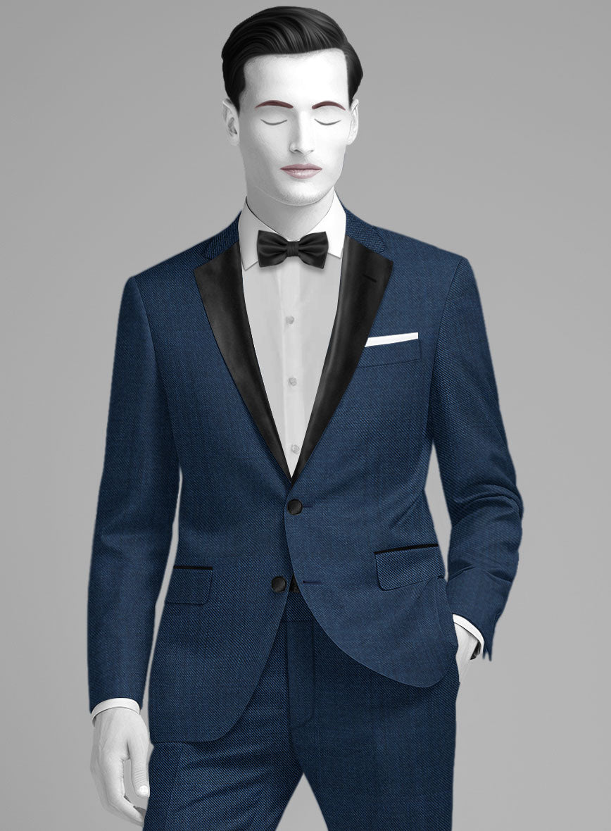Napolean Spring Royal Blue Wool Tuxedo Suit - StudioSuits