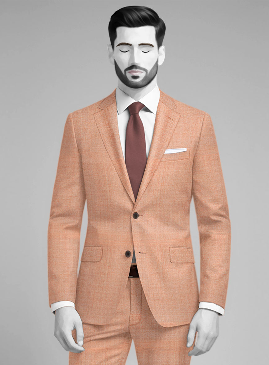 Napolean Spring Salmon Pink Wool Jacket - StudioSuits
