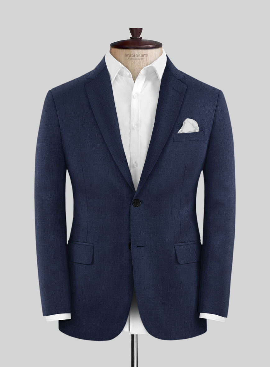 Napolean Stretch Blue Wool Jacket - StudioSuits