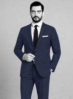 Napolean Stretch Blue Wool Jacket - StudioSuits