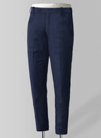 Napolean Stretch Blue Wool Pants - StudioSuits