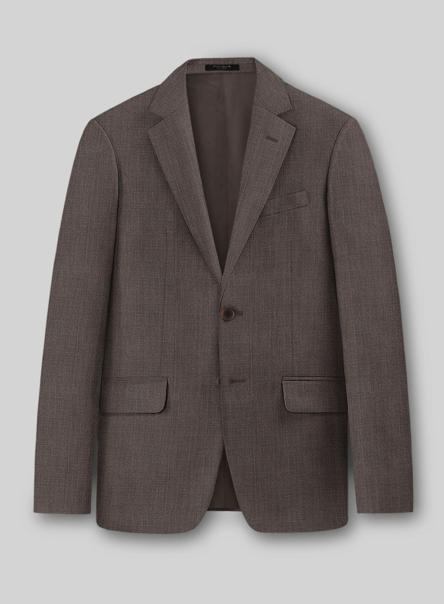 Napolean Stretch Brown Wool Jacket - StudioSuits