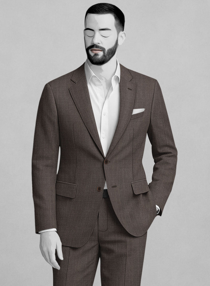 Napolean Stretch Brown Wool Suit - StudioSuits