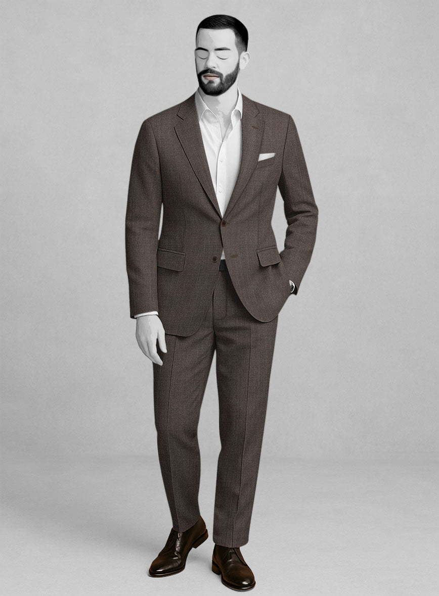Napolean Stretch Brown Wool Suit - StudioSuits