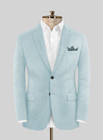 Napolean Stretch Coral Blue Wool Jacket - StudioSuits