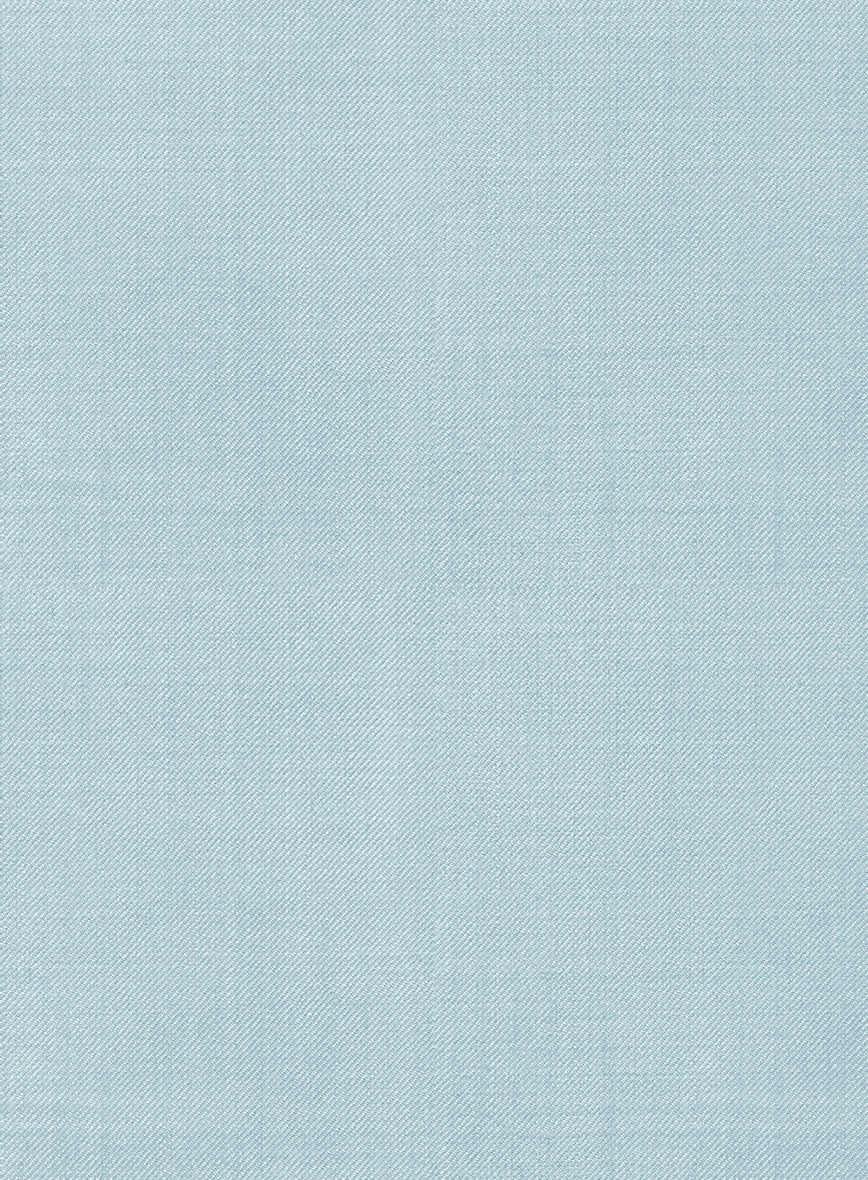 Napolean Stretch Coral Blue Wool Pants - StudioSuits