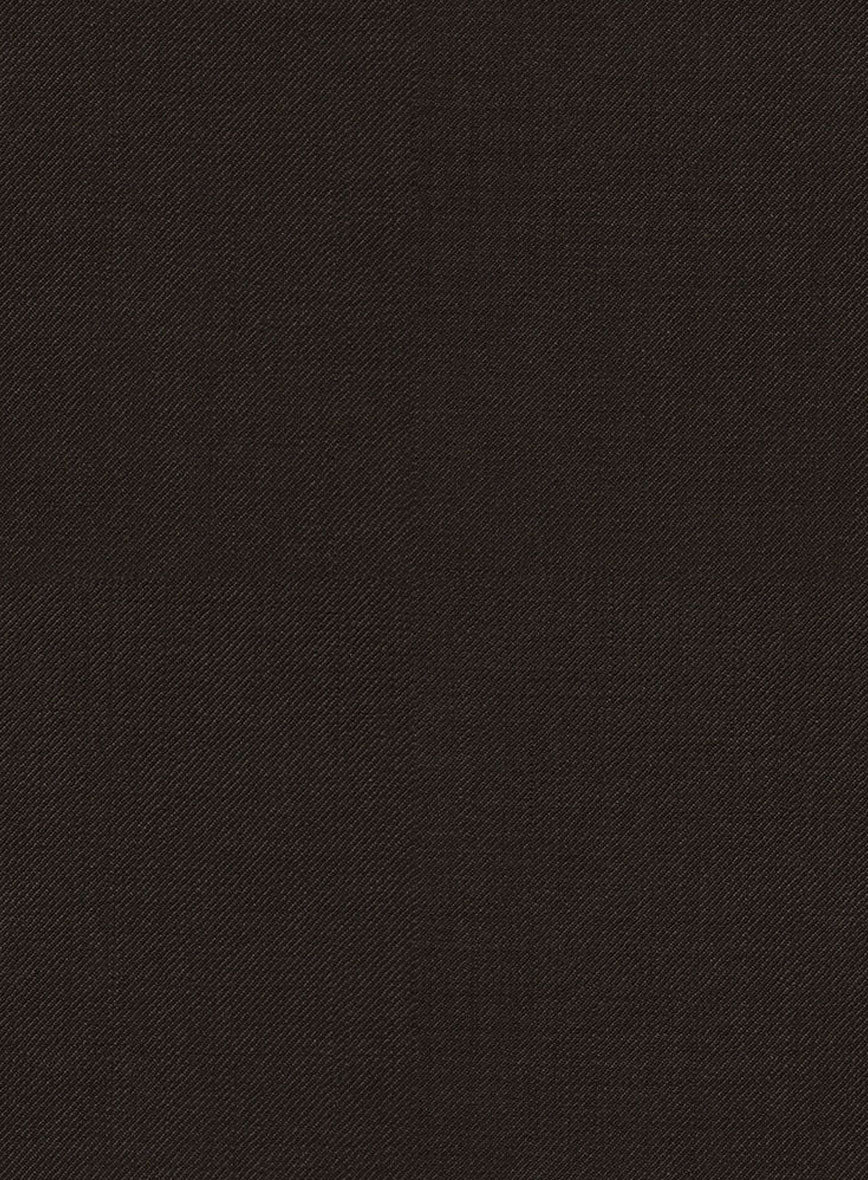 Napolean Stretch Dark Brown Highland Wool Trouser - StudioSuits
