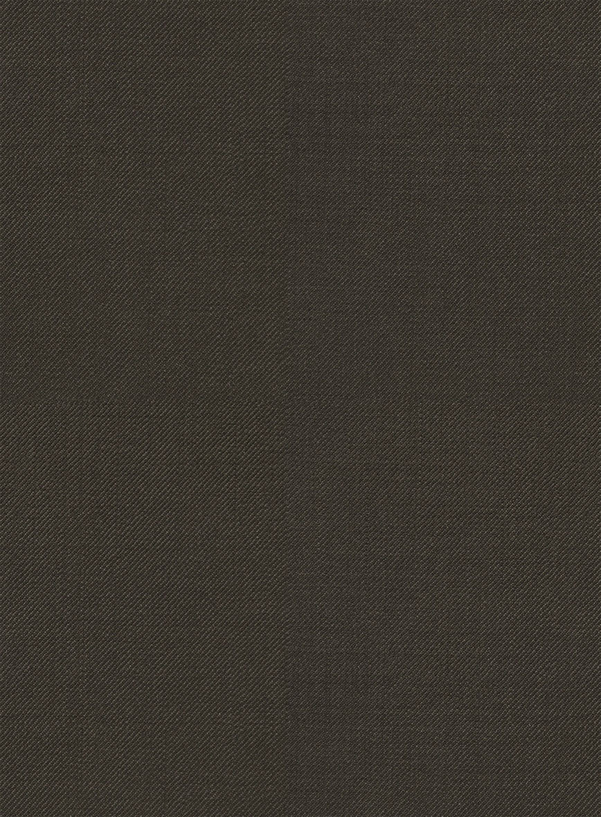 Napolean Stretch Dark Brown Wool Pants - StudioSuits
