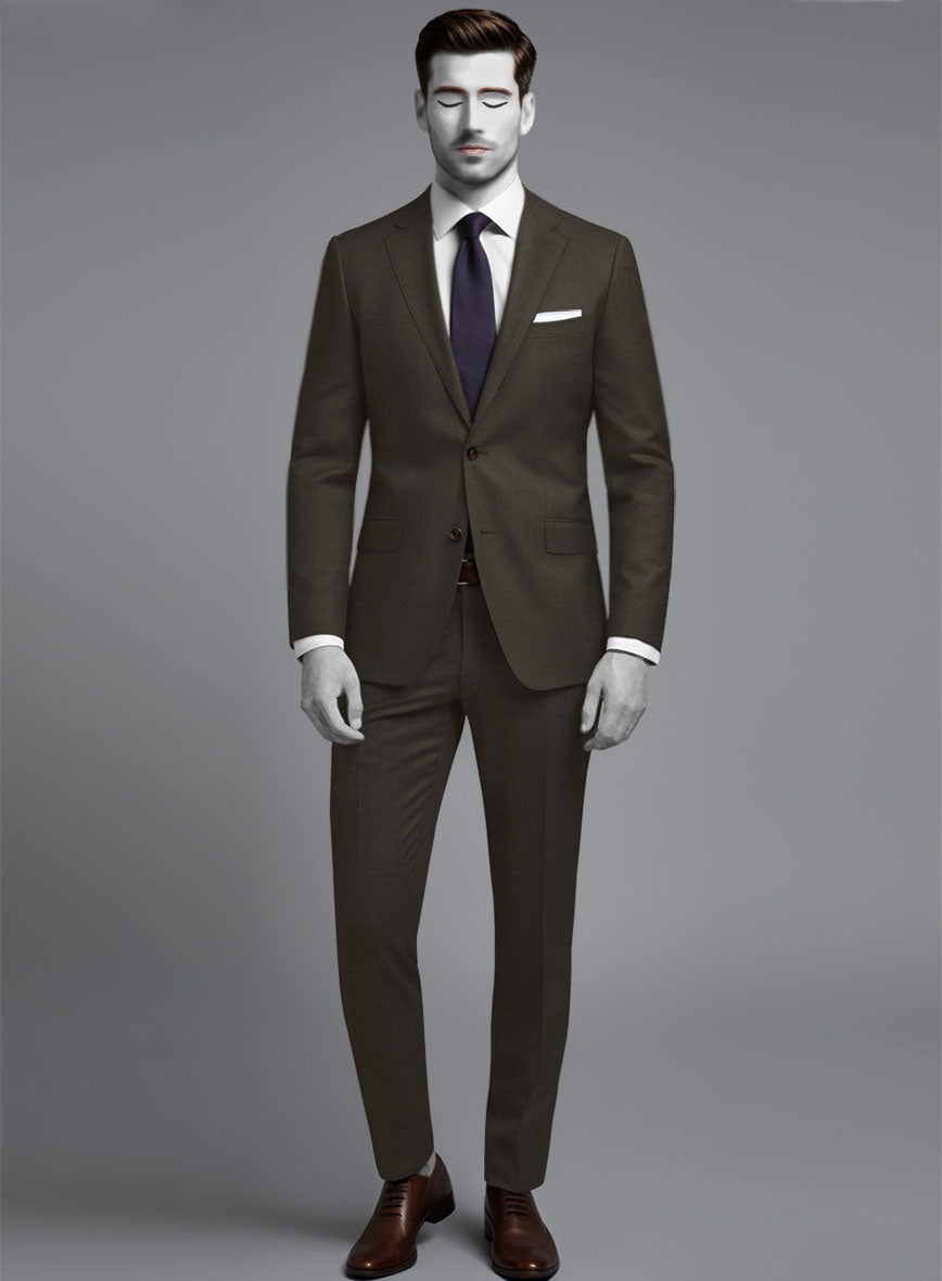 Napolean Stretch Dark Brown Wool Suit – StudioSuits